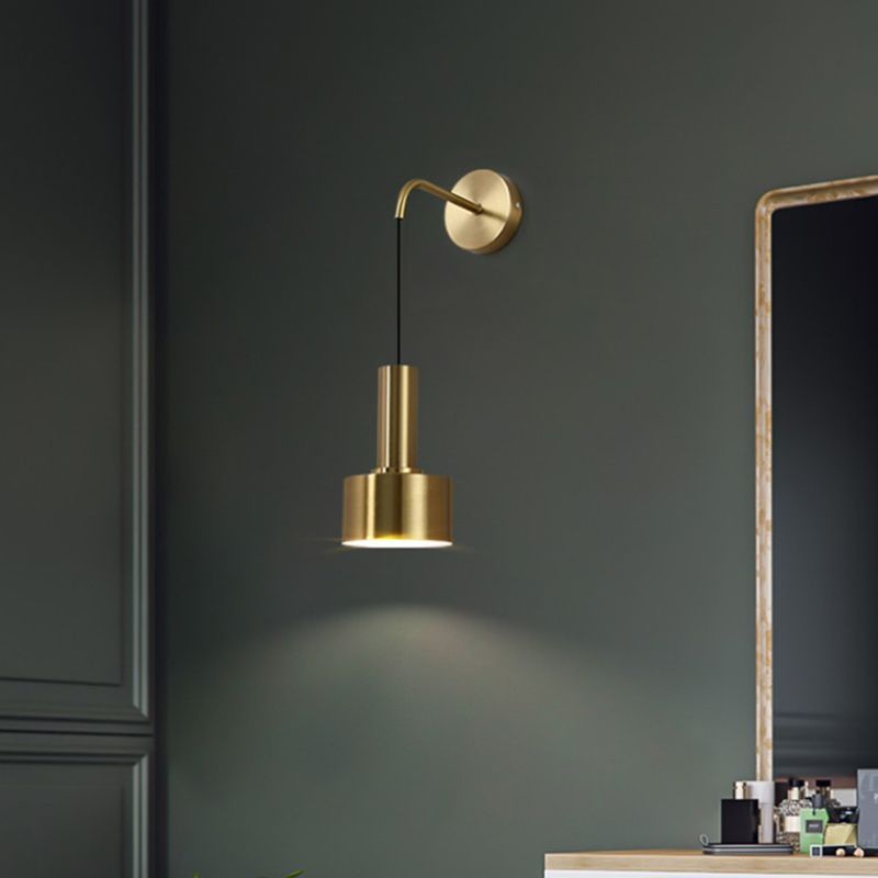 Postmoderne Small Wall Lampe métallique 1 tête de chevet de chevet.