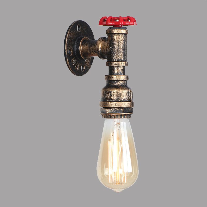 Old Messing Creative Water Pipe Wandleuchte Retro Industrial Style Mini Wandlampe für Restaurants Bar