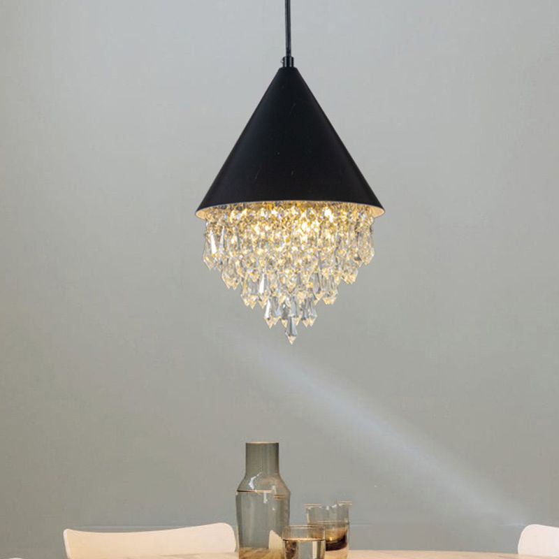 Multi Lights Geometric Suspension Pendant Modern Style Crystal Down Lighting