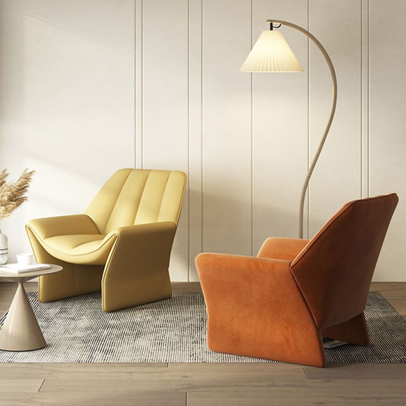 33.85" Wide Parsons Chair Armless Chair with Sewn Pillow Back