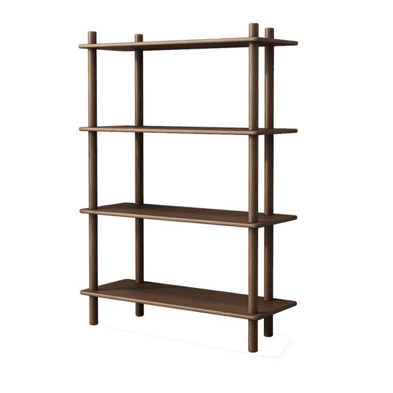 Scandinavian Open Back Wood Shelf Bookcase with Shelves for Home Office