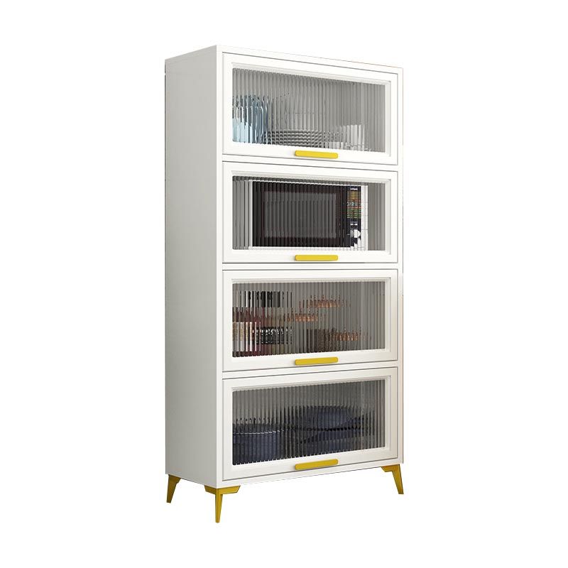 Manufactured Wood Dining Server Glam Glass Doors Server for Home