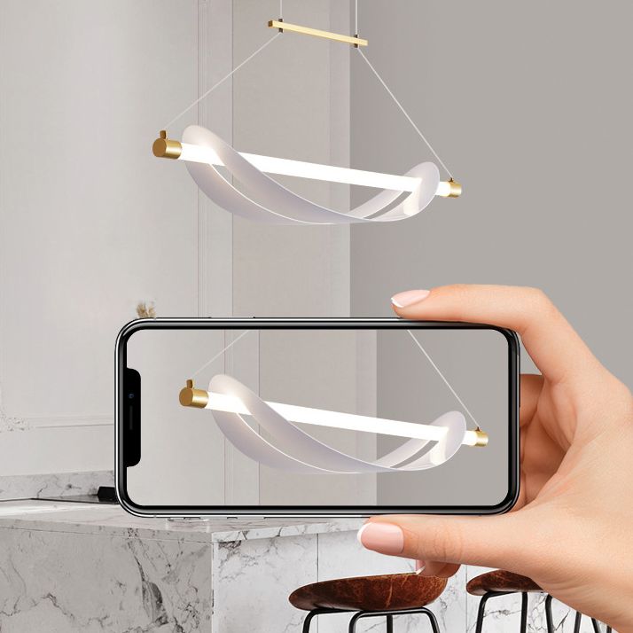 1-Light Geometric Island Pendant Lights Modern Metal Island Pendant Lighting