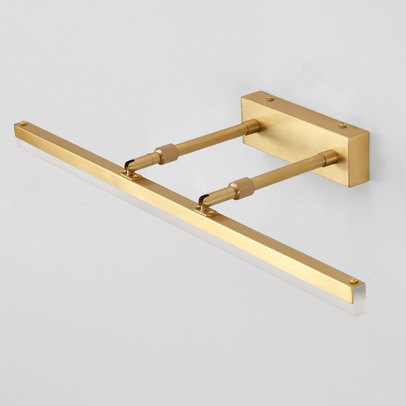 Modern Minimalist Minimalist Acrilico per vanità montate in rame Acrilico 1 Light Wall Light Freedurs