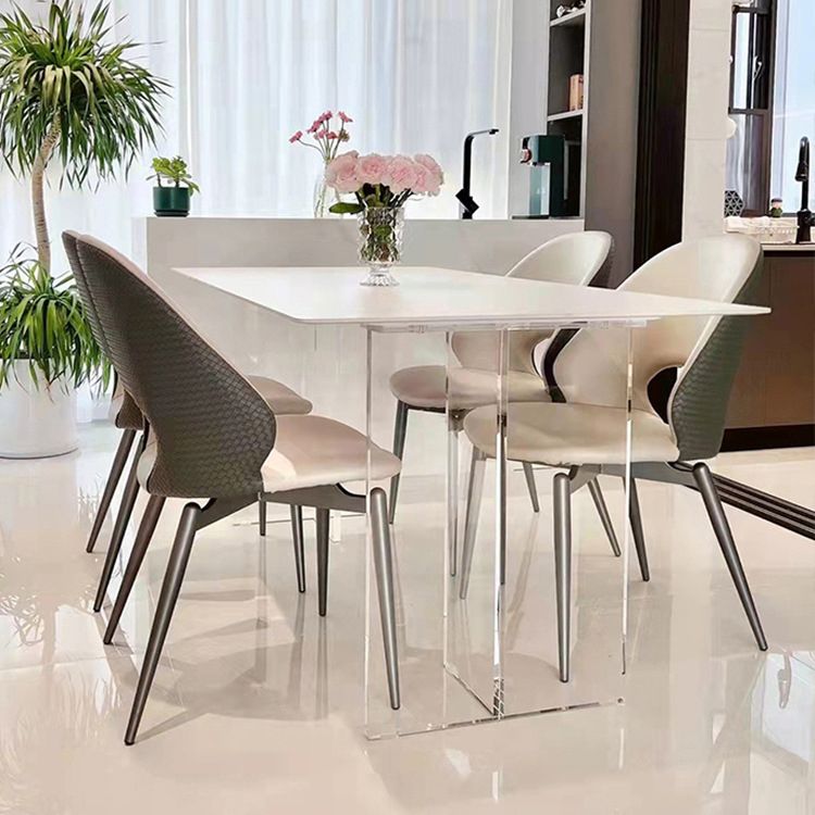 1/4/5 Pieces Modern Rectangle Dining Set Sintered Stone Top Dinette Table Set