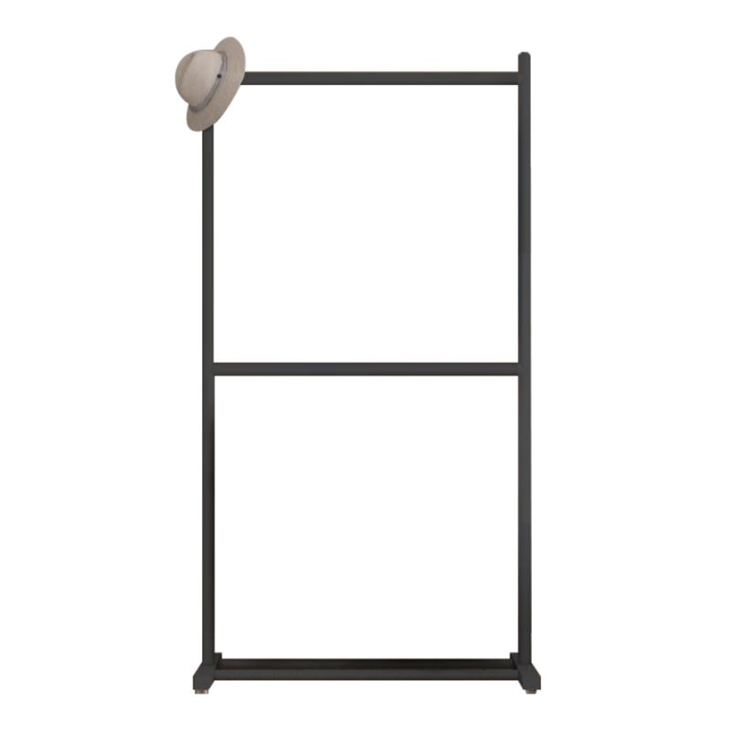 Contemporary Style Armoire Black Metal Open Armoire for Bedroom