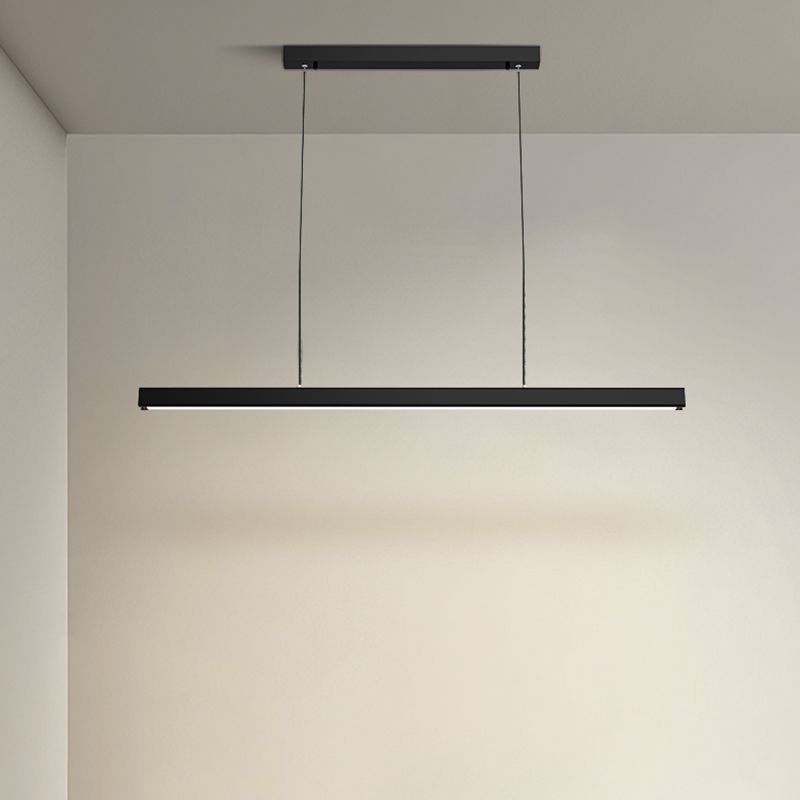 Contemporary Pendant Lights for Kitchen Island Linear Island Lighting in Black