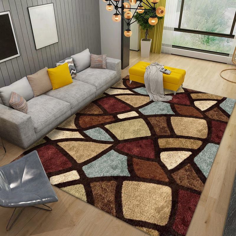Simplicity Geometric Patterns Indoor Rug Stain Resistant Area Carpet for Home Rug