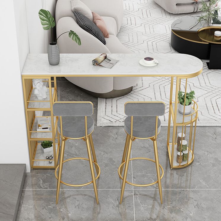Scandinavian Round Counter & Bar Stool Upholstered Bar Stools for Living Room