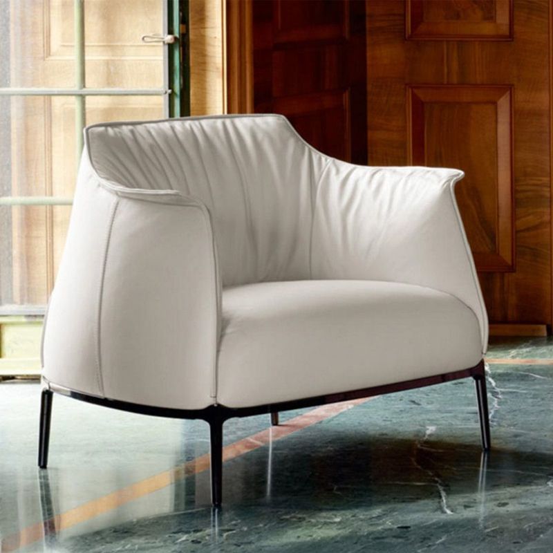33.86"L x 33.06"W x 30.71"H Modern Tight Back Flared Arms  Barrel Chair