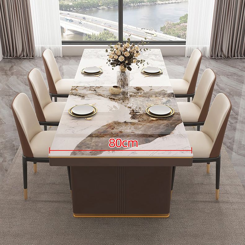 Mesa de comedor de estilo de lujo tradicional con pedestal doble
