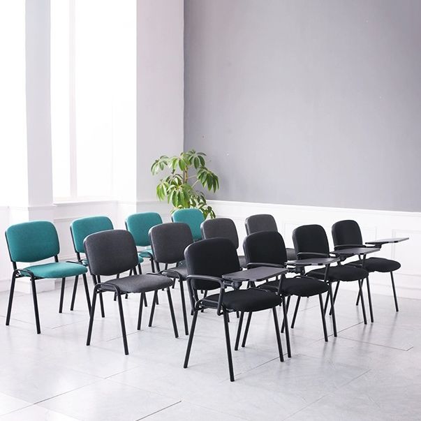 Modern Armless Upholstered Office Chair Fabric Swivel Office Chair