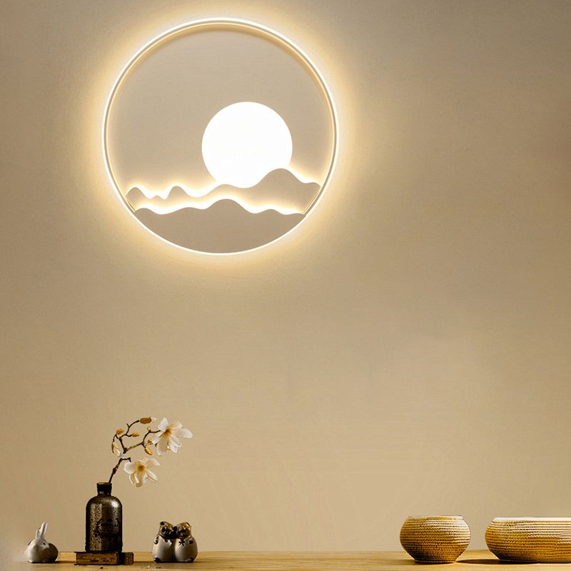 Geometrische Form Metallwandlicht moderne Stil 1 Lichtwand montieren Licht in Weiß