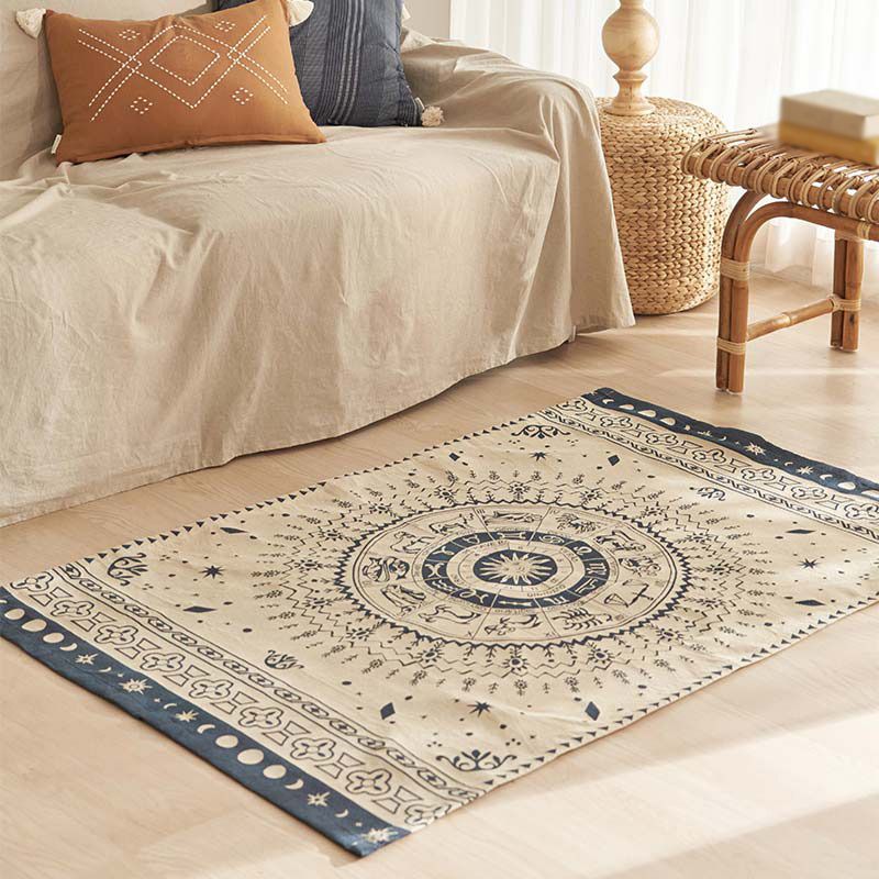Alfombra tradicional alfombra de impresión de poliéster alfombra resistente a manchas para sala de estar