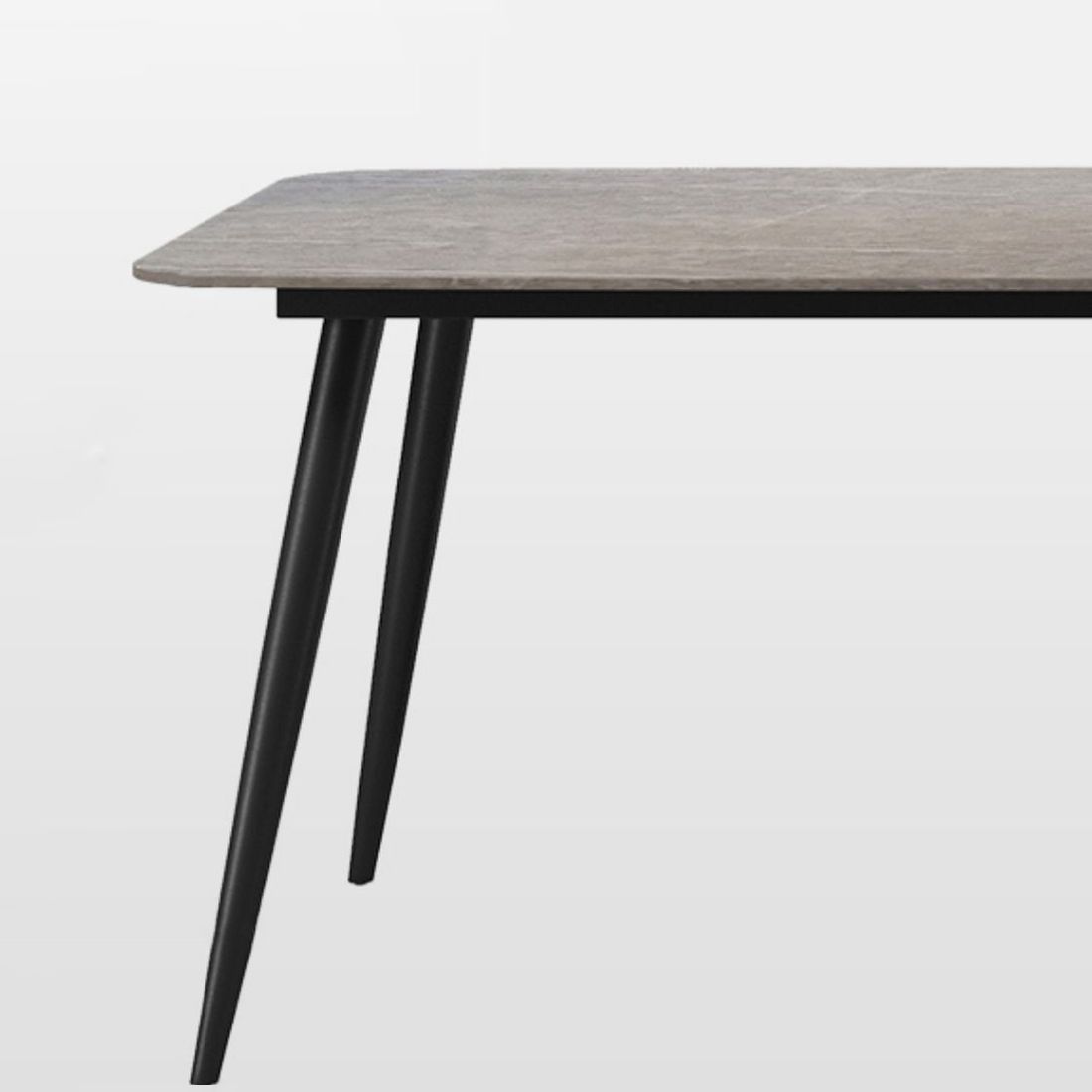 Simplicity Style Sintered Stone Dining Table 4 Legs Carbon Steel Base Rectangle Table for Home