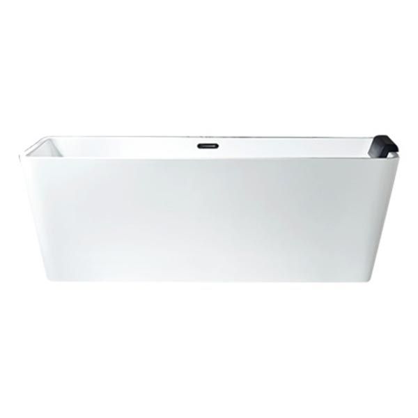 Modern Acrylic Home Bathtub Rectangular Freestanding Bath Tub in White