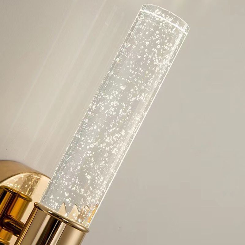 Crystal Bath Vanity Lighting Golden Modernism LED Wall Light for Bathroom