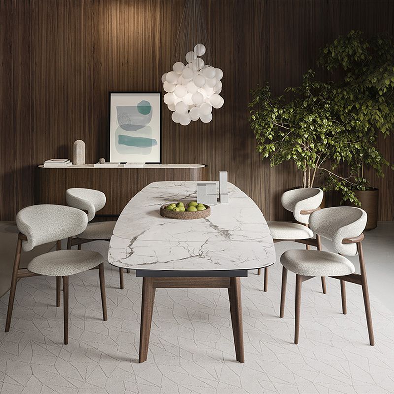 Dining Room Contemporary Upholstered Open Back Dining Side Chair