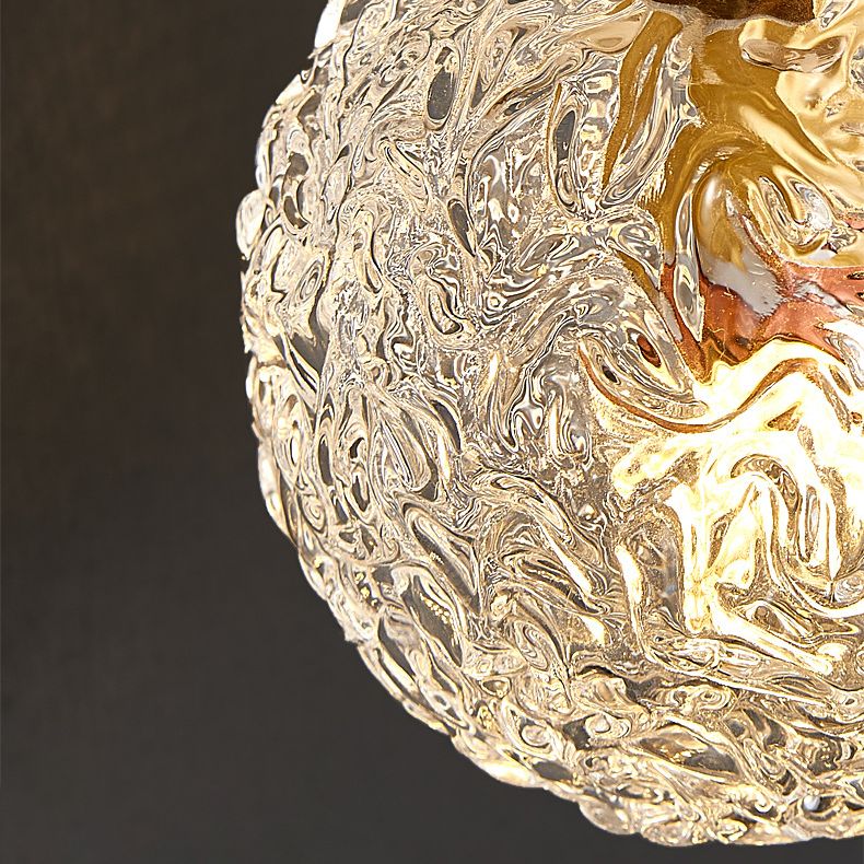 Bedroom Sconce Light Fixture Modern Style Gold Wall Mounted Lighting with Ball Crystal Shade