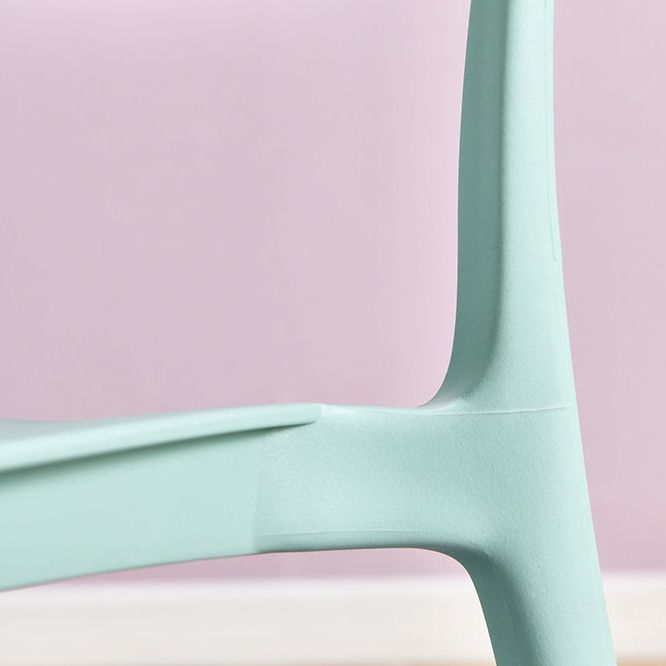Plastic Modern Style Side Chair Open Back Armless Dining Chairs