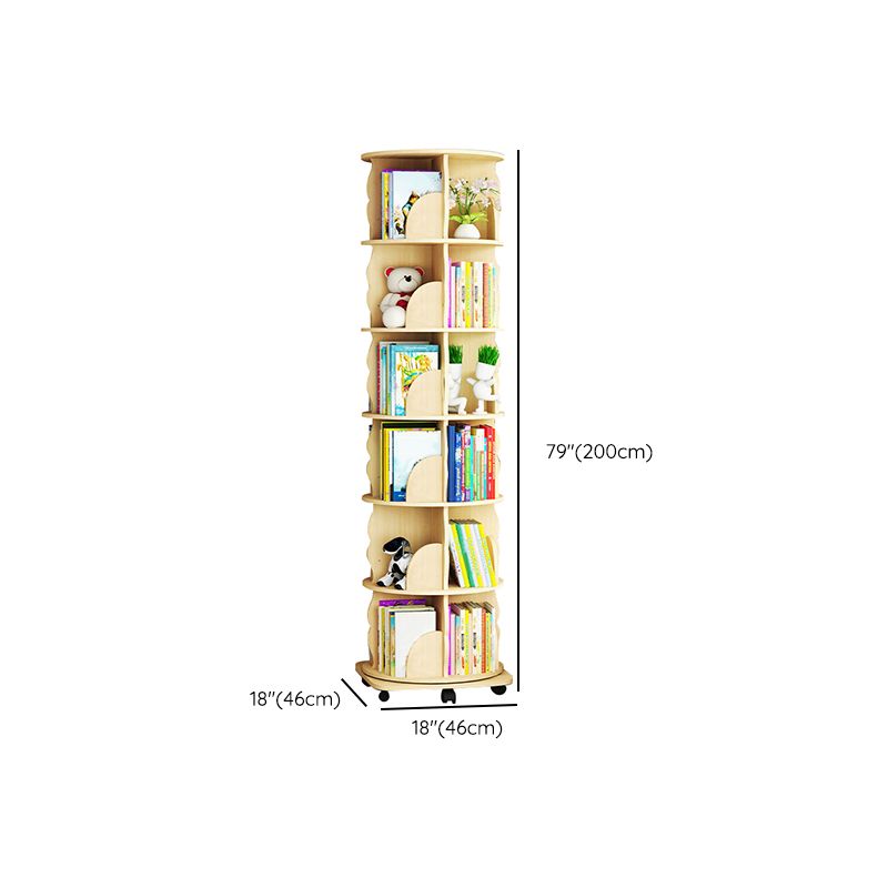 Standard Wooden Bookcase Contemporary Closed Back Bookshelf with Shelves