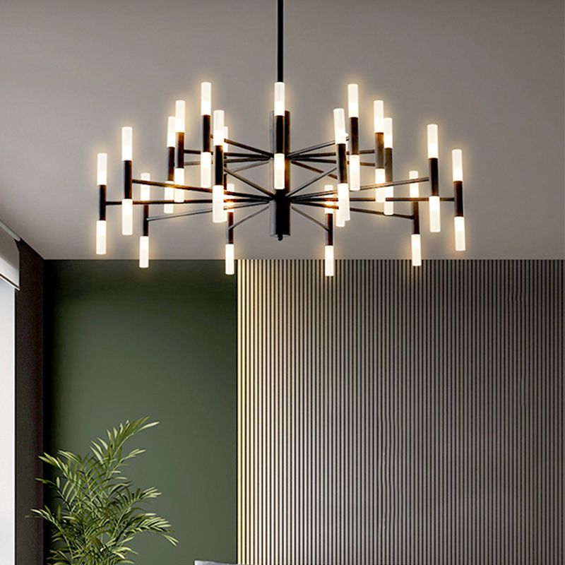 Illuminazione del soffitto del soggiorno a forma di radiale Metallic Postmodern Lent Light Segret