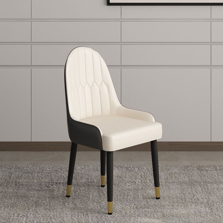 Contemporary Black Dining Table Set 1/2/7 Pieces Metal Dining Set with Padded Chairs