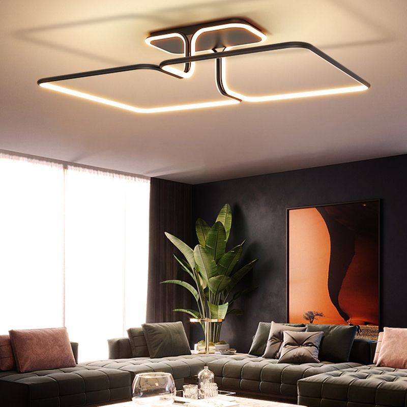 Luz de montaje de montura de color cuadrado de metal 2 2 luces Luz de techo de montaje con rasgo