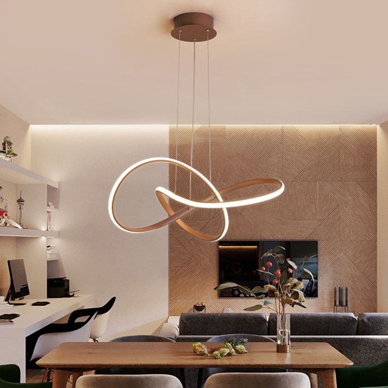 Hedendaags aluminium hanger licht lineair plafondlicht voor eetkamer
