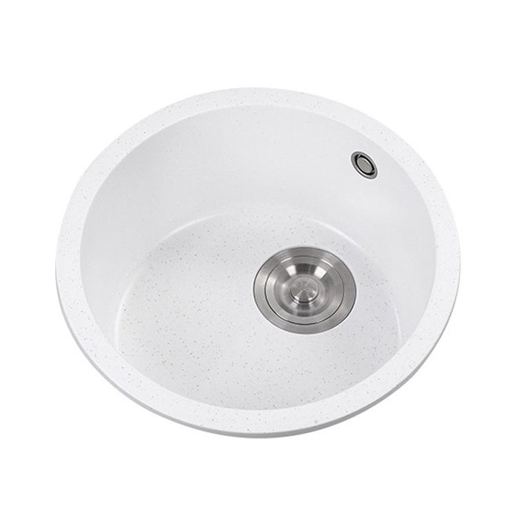 Contemporary Style Kitchen Sink Overflow Hole Design Drop-In Quartz Kitchen Sink