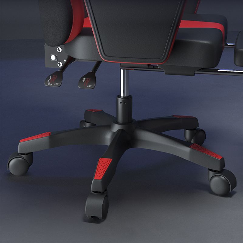 Modern Fixed Arm Desk Computer Chair High-Back Chair with Wheels