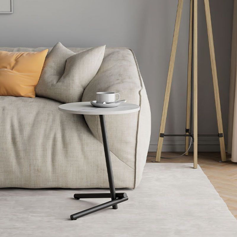 Minimalist Pedestal End Table Modernist Round Side End Table