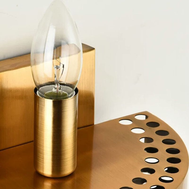 Unique Shape Wall Light Fixture Modern Crystal Wall Mounted Lighting in Gold Finish