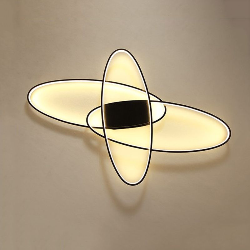 Luminaires semi-affleurants à lumières multiples de style moderne avec anneau en métal
