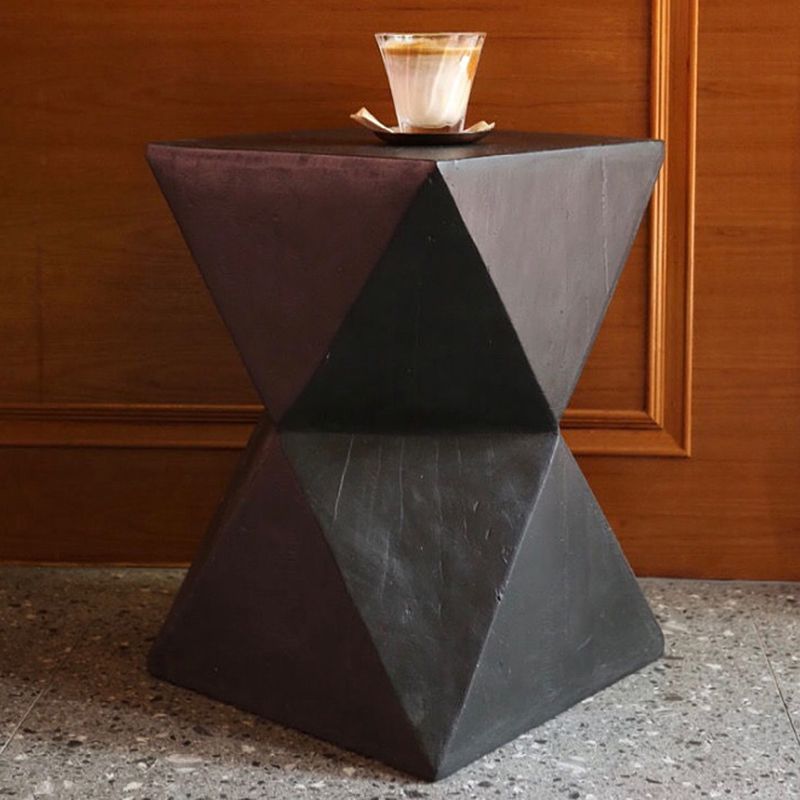 17.5 Tall Block Side Table Modernistic Metal Side End Snack Table