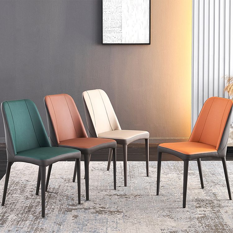 Chaises de salle à manger en métal contemporain Parsons Chaise sans arme pour usage à domicile