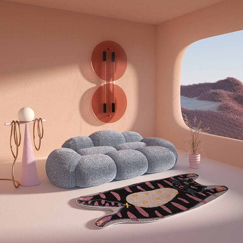 Artistic Carpet Modern Animal Print Rug Polyster Non-Slip Area Carpet for Living Room
