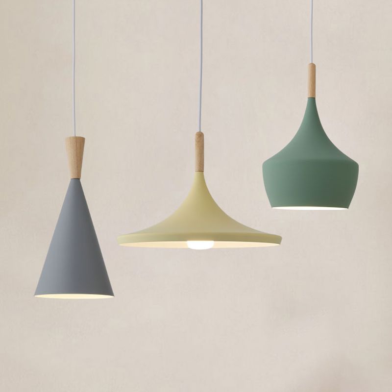 Macaroon Modern Hanging Lamps Aluminium Pendant Pending Lighting Fixtures pour le salon