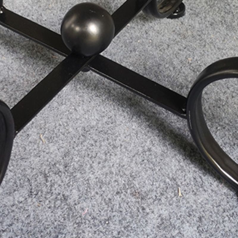 Contemporary Solid Wood End Table Metal Frame Gross Legs Sofa Side Accent Table