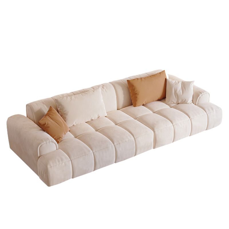 Sofa moderne en velours de 25,6 "SOFA SOFA RETRAQUE ET BISCUIT DE BASCUITS 25,6"