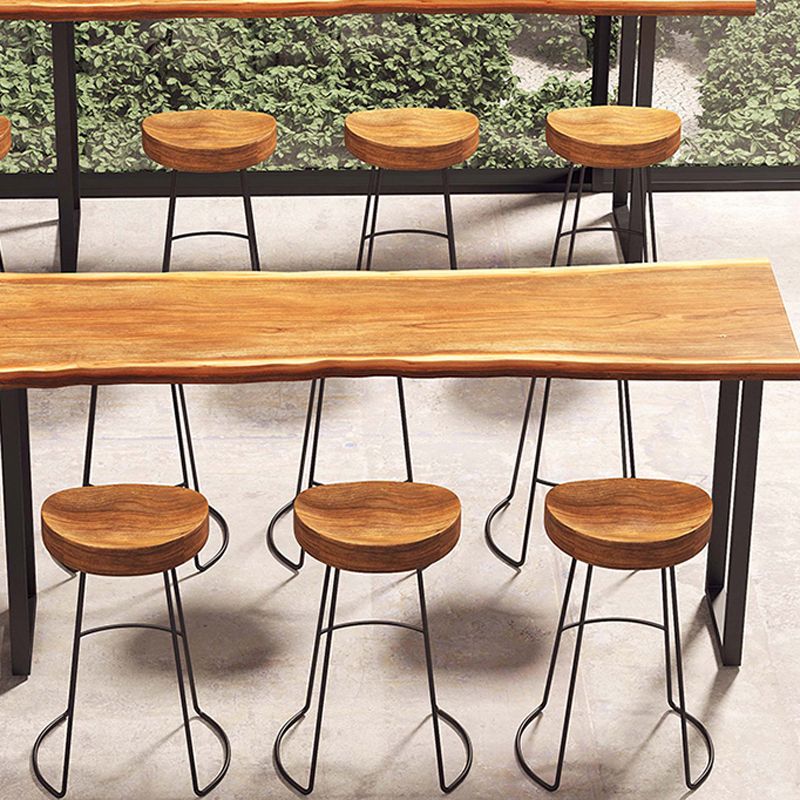 1/4/5/7 Pieces Industrial Rectangular Pub Table Set Wooden Counter Table Set