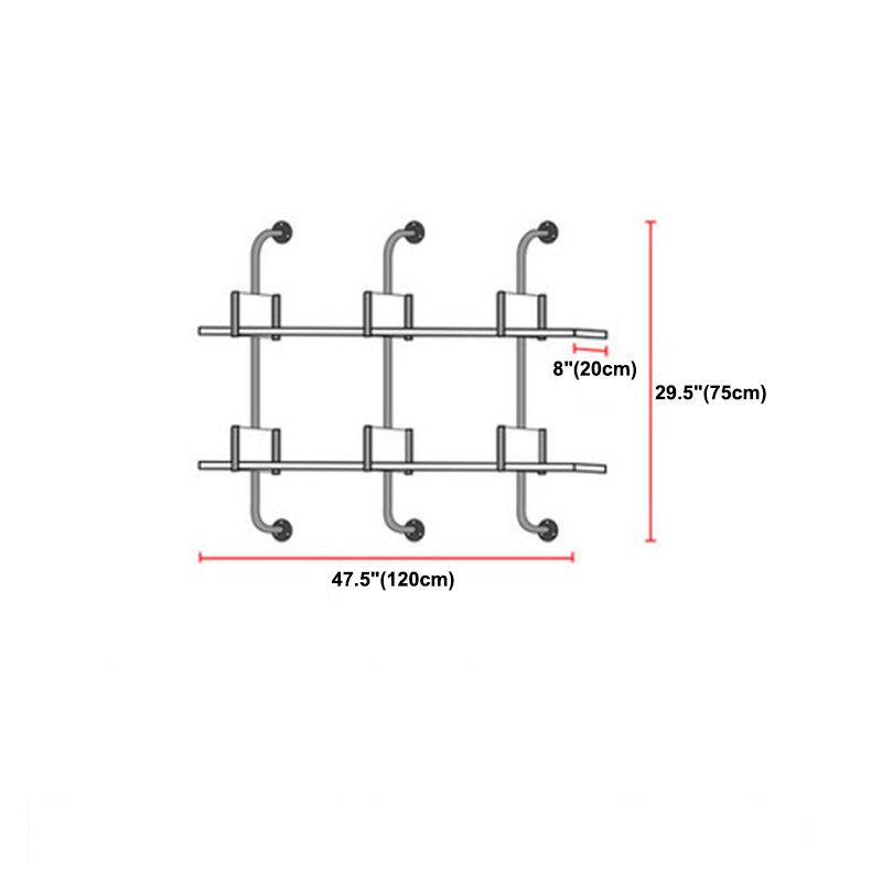 Wall Mounted Storage Bookshelf Nordic Style Bookcase with Shelves