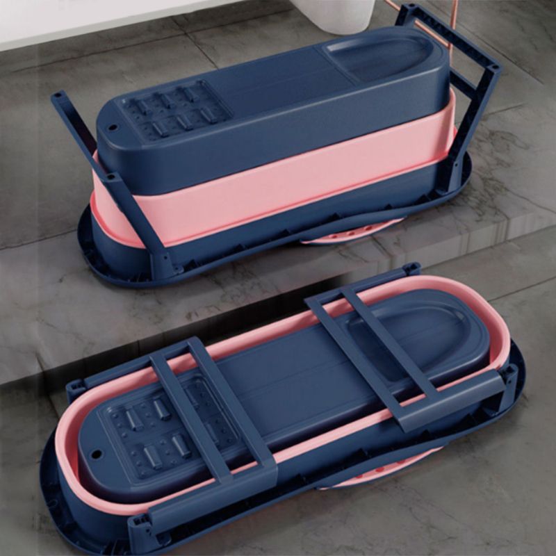 Modern Rectangular Folding Bathtub Freestanding Plastic Soaking for Bathroom