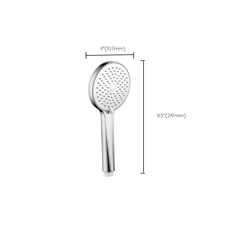 Round Self-Cleaning Hand Shower Adjustable Water Flow Wall-Mount Hand Shower