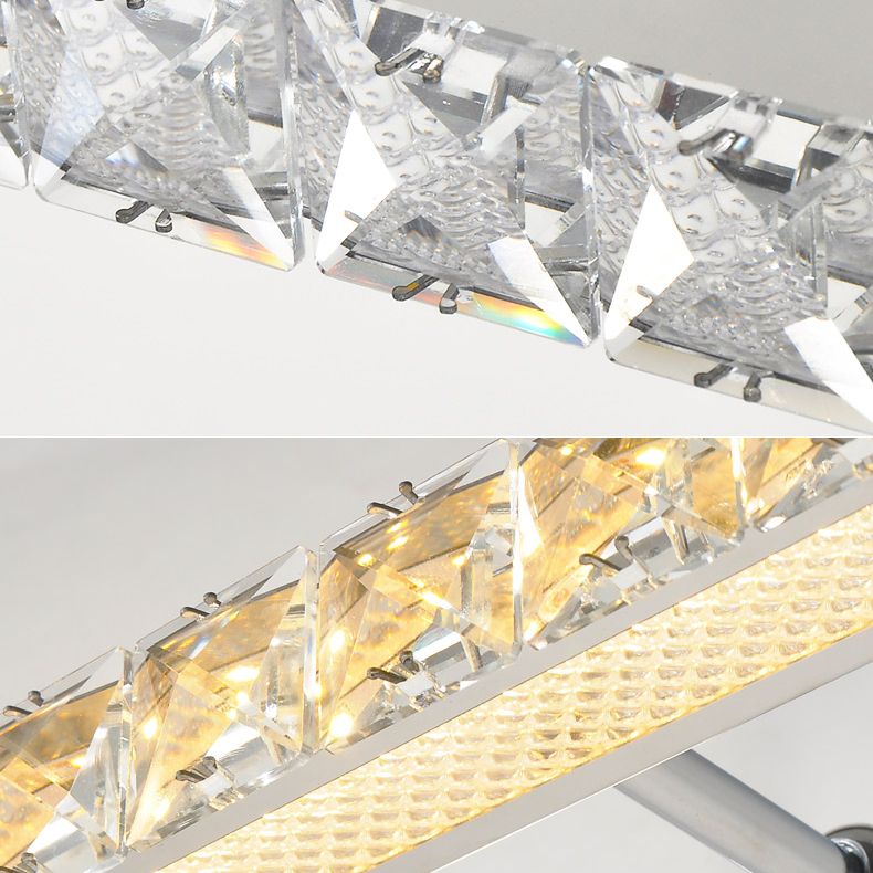 Modern Stainless Steel Vanity Mirror Light Bathroom Gold Vanity Sconce Light with Crystal