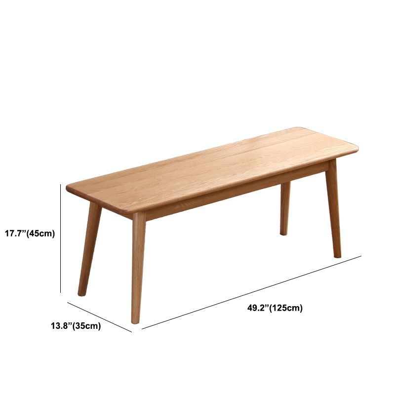 Modern Restaurant Seating Bench Solid Wood Rectangle Seating Bench