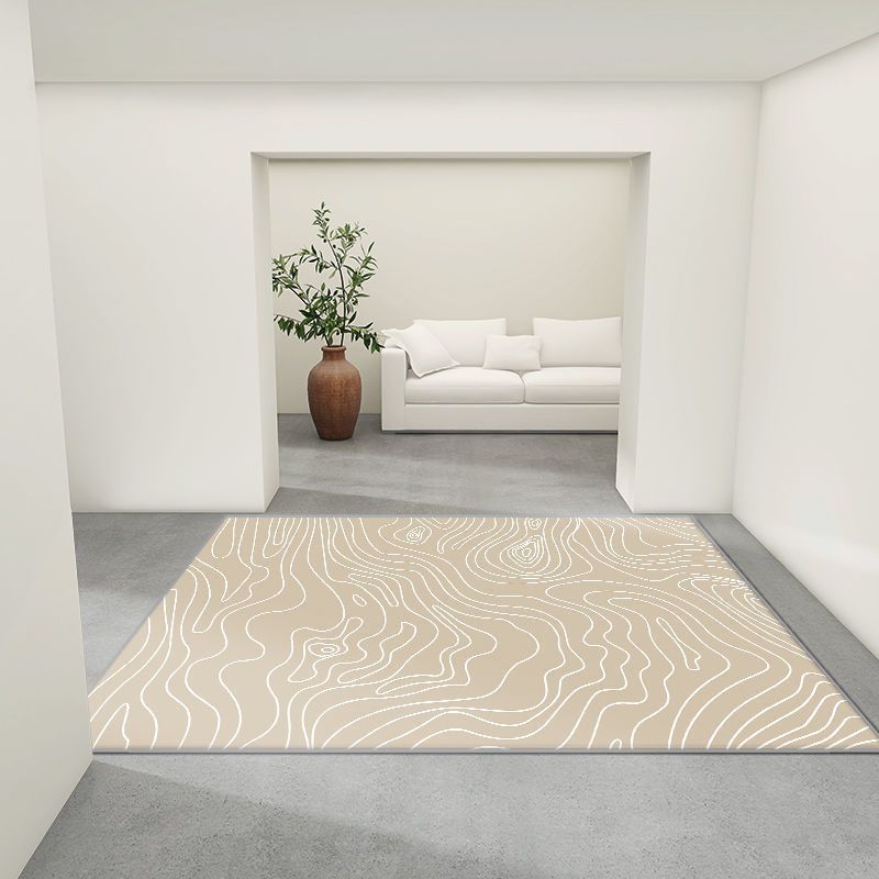 Area Rug Creative Minimalist Carpet Polyester Anti-Slip Backing Rug for Living Room