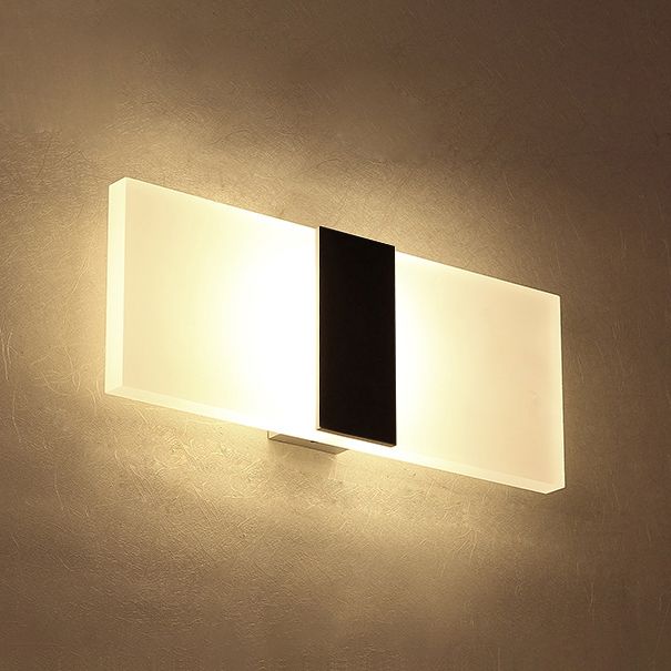 Splique de pared ovalado/rectangular/convexo moderno 8 "/10.5" de ancho de pared acrílica de ancho de ancho en luz cálida/blanca/natural