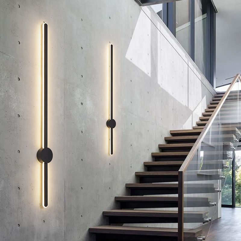 Aluminum Straight Wall Light Modern Style LED Wall Sconce for Living Room