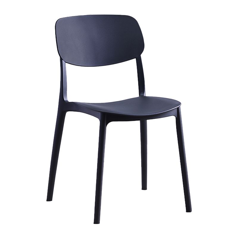 Sillas de comedor de plástico de estilo contemporáneo, respaldo abierto, silla lateral para cocina